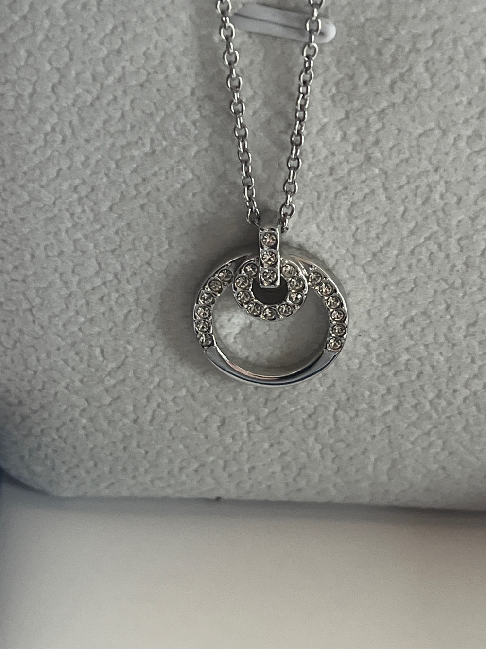 Swarovski Creativity Crystal Circle Necklace - Swan Logo Tag